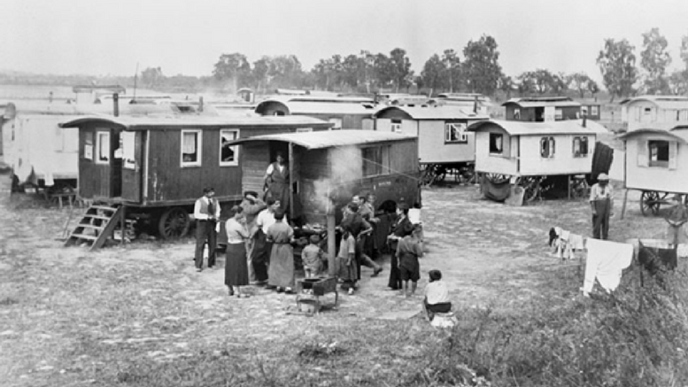 Marzahn, το πρώτο στρατόπεδο εγκλεισμού Ρομά στο Τρίτο  Ράιχ (απροσδιόριστη ημερομηνία).